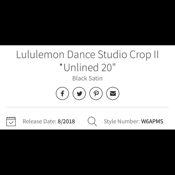 Lululemon Black Satin Dance Studio Crop size 4 - Picture 9 of 10